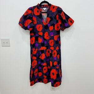 Mudpie Christine Midi Tiered poppy dress Sz Small Like New
